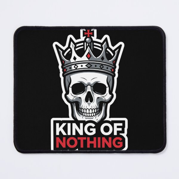 Item preview, KING OF NOTHING Skull Crown Sticker | Gothic Dark Humor Skeleton Art designed and sold by Ecocrushstudio.