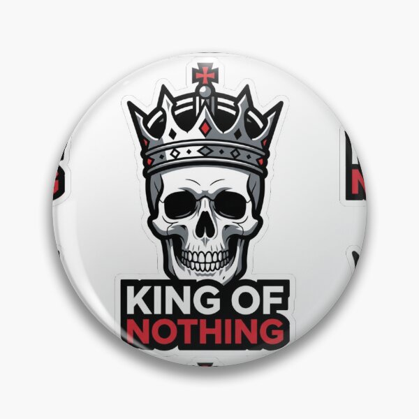 Item preview, KING OF NOTHING Skull Crown Sticker | Gothic Dark Humor Skeleton Art designed and sold by Ecocrushstudio.