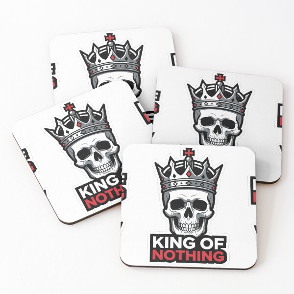 Item preview, KING OF NOTHING Skull Crown Sticker | Gothic Dark Humor Skeleton Art designed and sold by Ecocrushstudio.