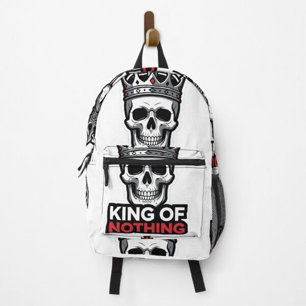 Item preview, KING OF NOTHING Skull Crown Sticker | Gothic Dark Humor Skeleton Art designed and sold by Ecocrushstudio.