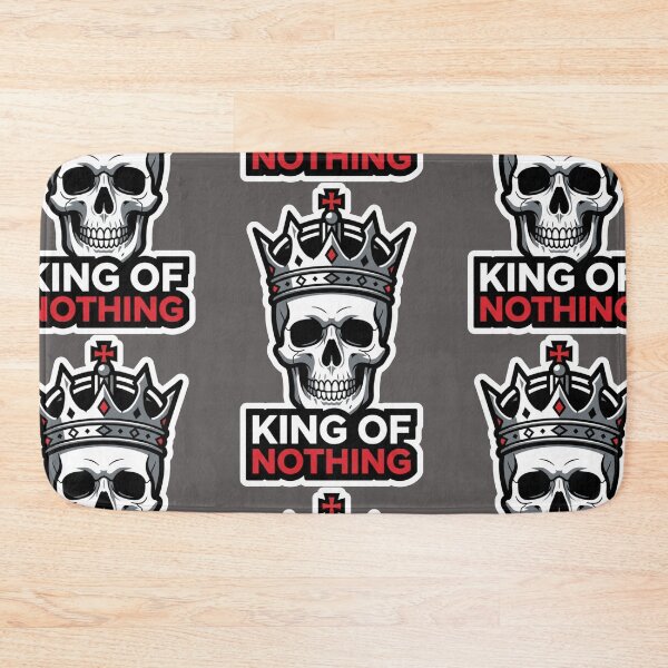 Item preview, KING OF NOTHING Skull Crown Sticker | Gothic Dark Humor Skeleton Art designed and sold by Ecocrushstudio.