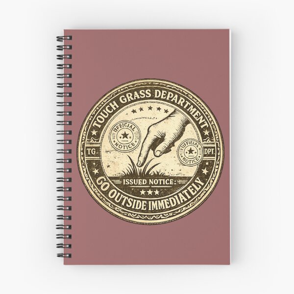 Item preview, Touch Grass Department Official Notice Go Outside – Funny Vintage Seal | Internet Humor Gift designed and sold by irfanshikh.