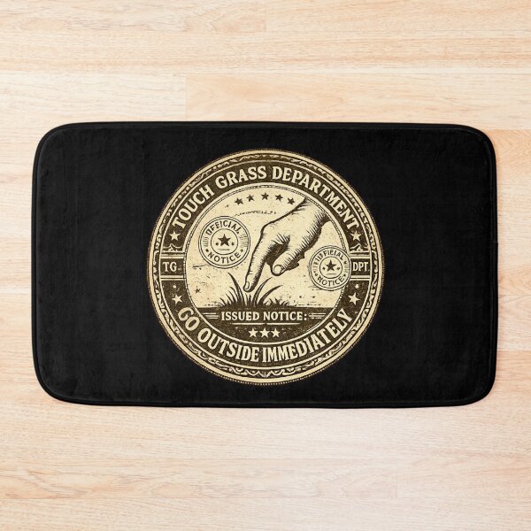Item preview, Touch Grass Department Official Notice Go Outside – Funny Vintage Seal | Internet Humor Gift designed and sold by irfanshikh.