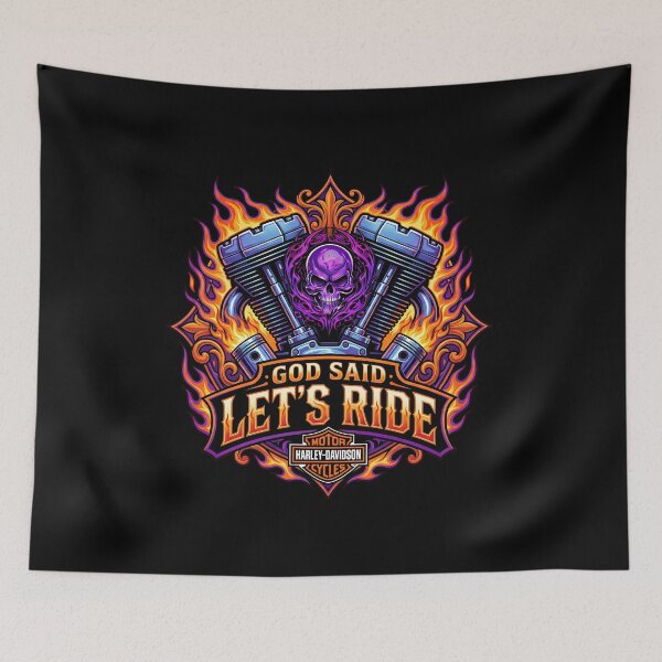 Item preview, God Said Lets Ride Harley Davidson Freedom Rider Graphic designed and sold by enzoade.