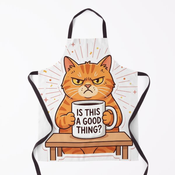 Item preview, Grumpy Orange Cat Morning Coffee Mood designed and sold by seven things shop.