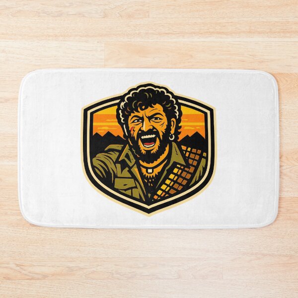 Item preview, Gabbar Singh Retro Emblem – Vintage Bollywood Villain Badge Artwork designed and sold by Krincydigitalart.