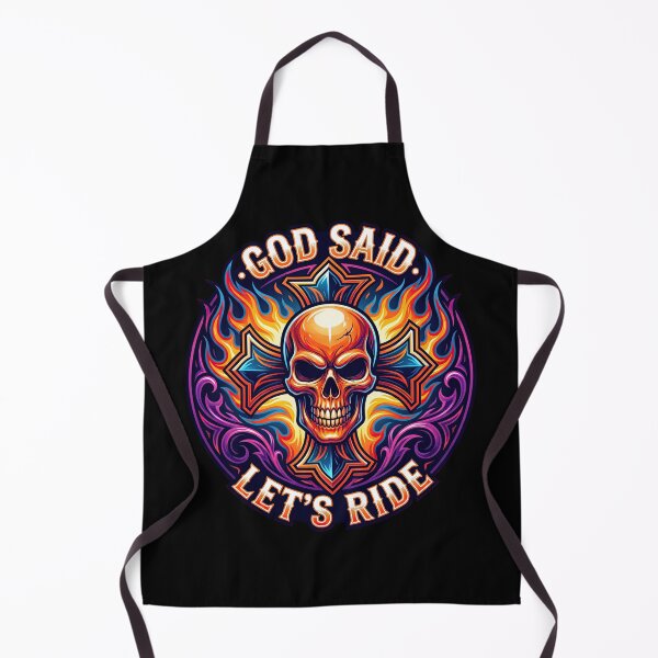 Item preview, God Said Lets Ride Harley Davidson Custom Bike Illustration designed and sold by enzoade.