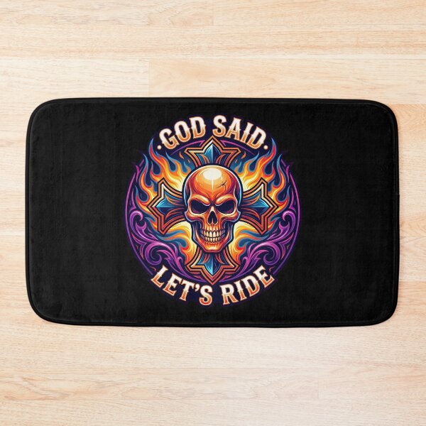 Item preview, God Said Lets Ride Harley Davidson Custom Bike Illustration designed and sold by enzoade.