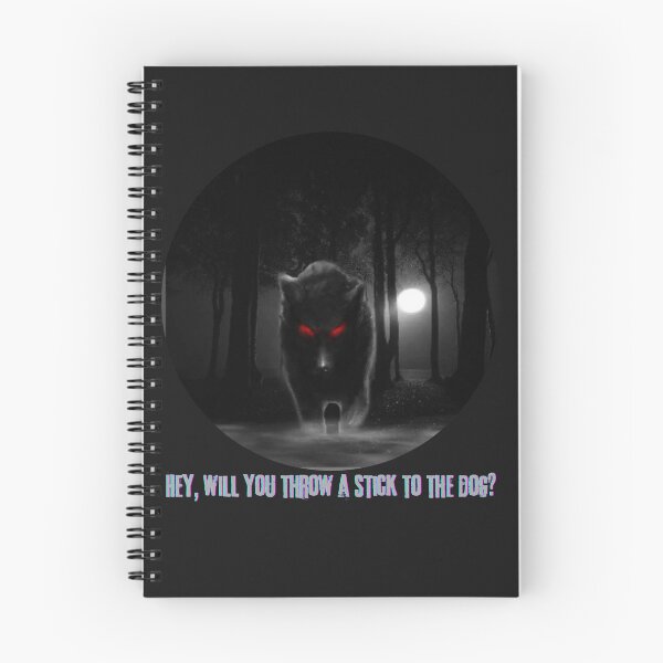 Item preview, Dark Wolf Humor Shirt – “Hey, Will You Throw a Stick to the Dog?” Gothic Wolf Tee designed and sold by ArthurShu.
