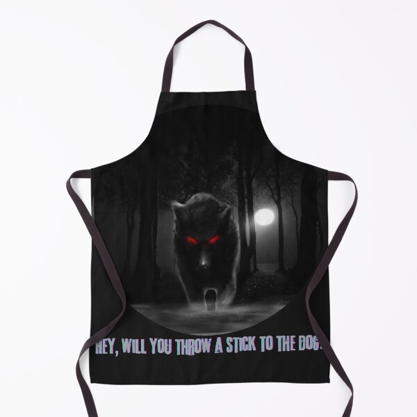 Item preview, Dark Wolf Humor Shirt – “Hey, Will You Throw a Stick to the Dog?” Gothic Wolf Tee designed and sold by ArthurShu.