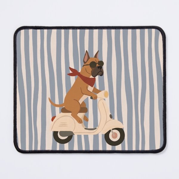 Item preview, Cool French Bulldog on Retro Scooter Illustration designed and sold by GeoSketchWear.