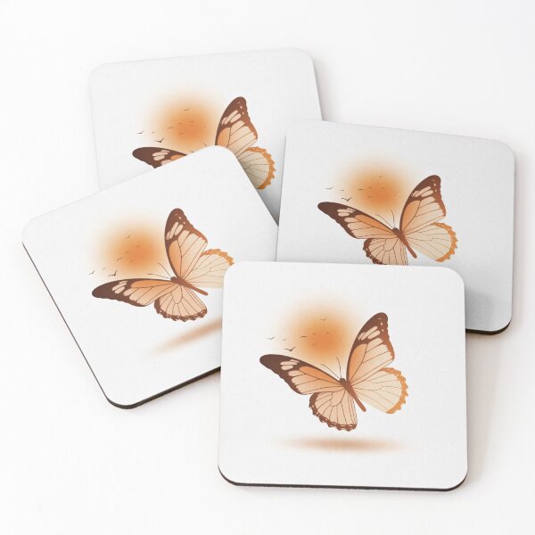Item preview, Minimal Sunset Butterfly Silhouette Aesthetic Art designed and sold by GalleryPeak.
