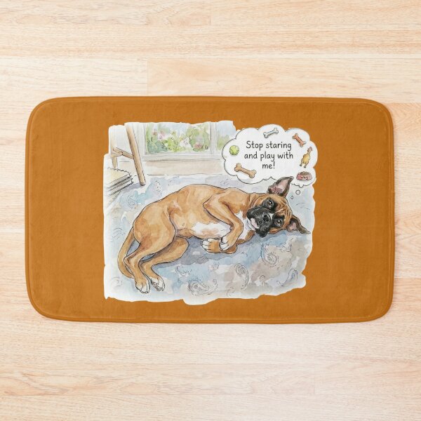 Item preview, Playful Boxer Dog Watercolor Illustration designed and sold by MiowandMolly.