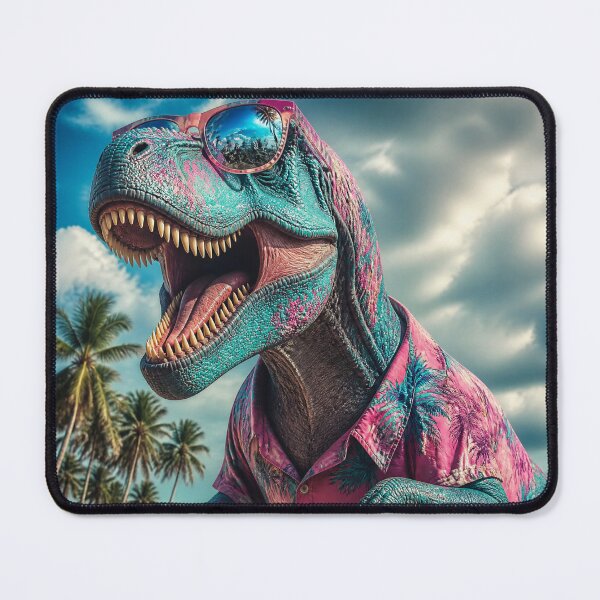 Item preview, Cool T-Rex in Hawaiian Shirt Tropical Beach Art designed and sold by AgnesB77.