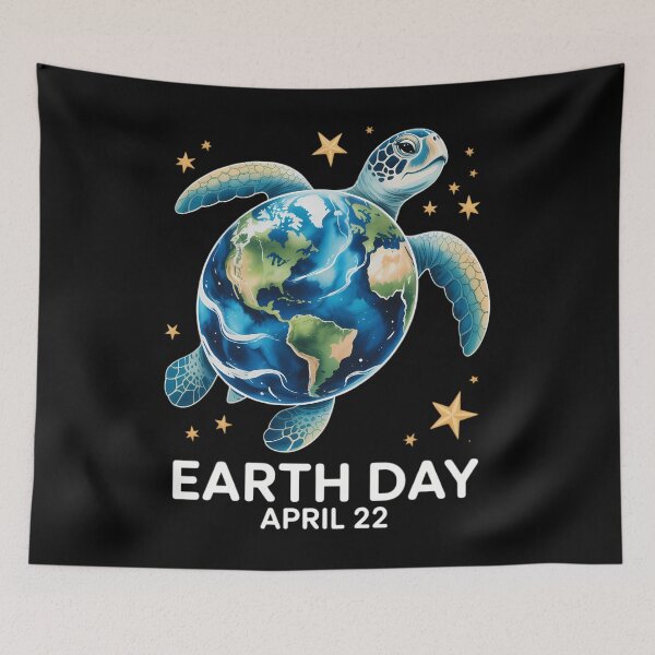 Item preview, Earth Day Save The Earth Sea Turtle designed and sold by sailorjessiArt.