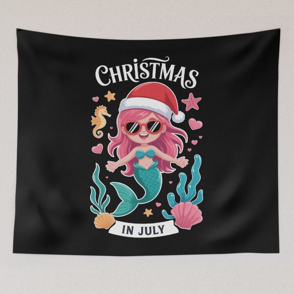 Item preview, Christmas In July Women Girls Mermaid Beach Summer Party designed and sold by sailorjessiArt.