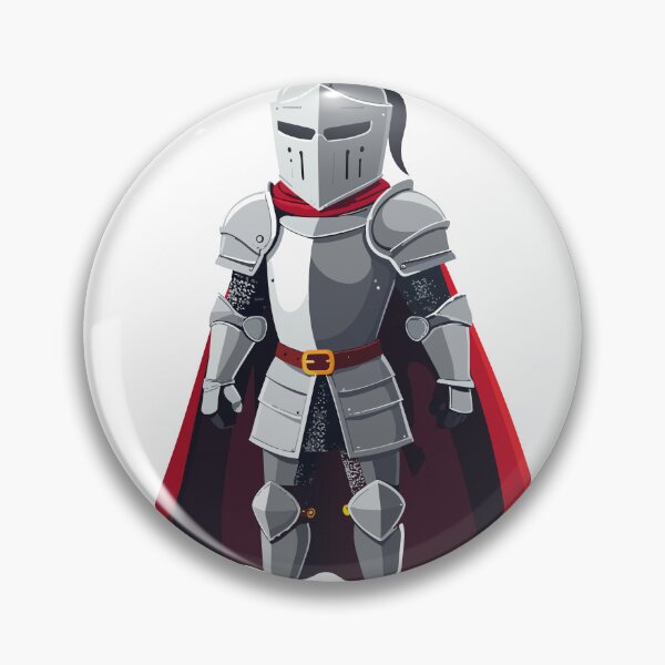Item preview, Medieval Knight in Shining Armor Red Cape Fantasy Warrior Illustration designed and sold by PARINCREATE.