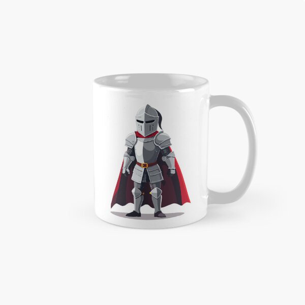 Item preview, Medieval Knight in Shining Armor Red Cape Fantasy Warrior Illustration designed and sold by PARINCREATE.