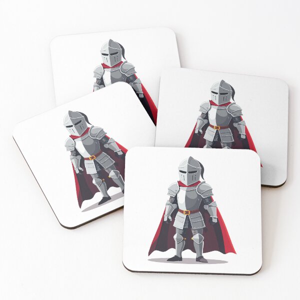 Item preview, Medieval Knight in Shining Armor Red Cape Fantasy Warrior Illustration designed and sold by PARINCREATE.