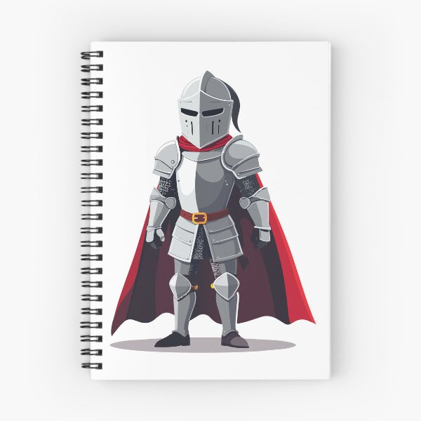 Item preview, Medieval Knight in Shining Armor Red Cape Fantasy Warrior Illustration designed and sold by PARINCREATE.