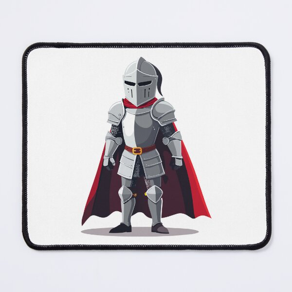 Item preview, Medieval Knight in Shining Armor Red Cape Fantasy Warrior Illustration designed and sold by PARINCREATE.