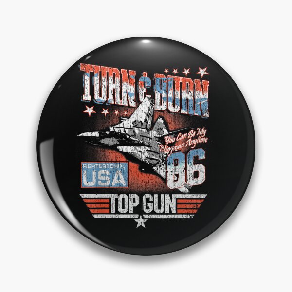 Item preview, Top Gun Turn  Burn Distressed  Classic Action Movie  designed and sold by prodesain.