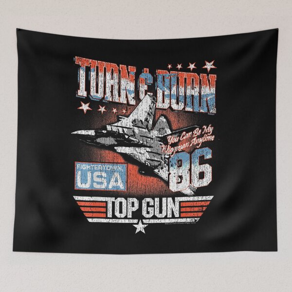 Item preview, Top Gun Turn  Burn Distressed  Classic Action Movie  designed and sold by prodesain.