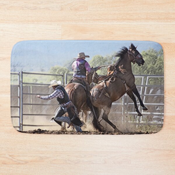 Artikelvorschau, Rodeo Bronc Pick Up Man entworfen und verkauft von Barbara Jean Photo Art And Design.