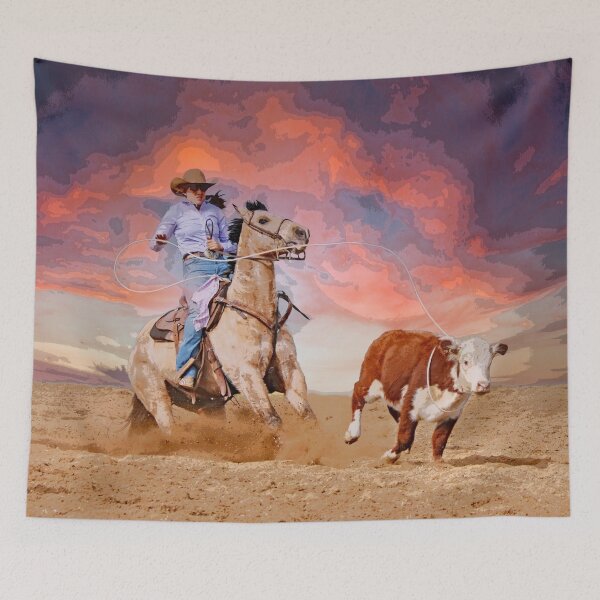 Item preview, RANCH ROPING HORSE, DESIGNED FOR THOSE AWESOME COWGIRLS designed and sold by Barbara Jean Photo Art And Design.