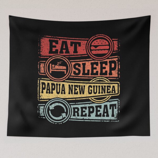 Item preview, Eat Sleep Papua New Guinea Repeat designed and sold by GabbyKash.