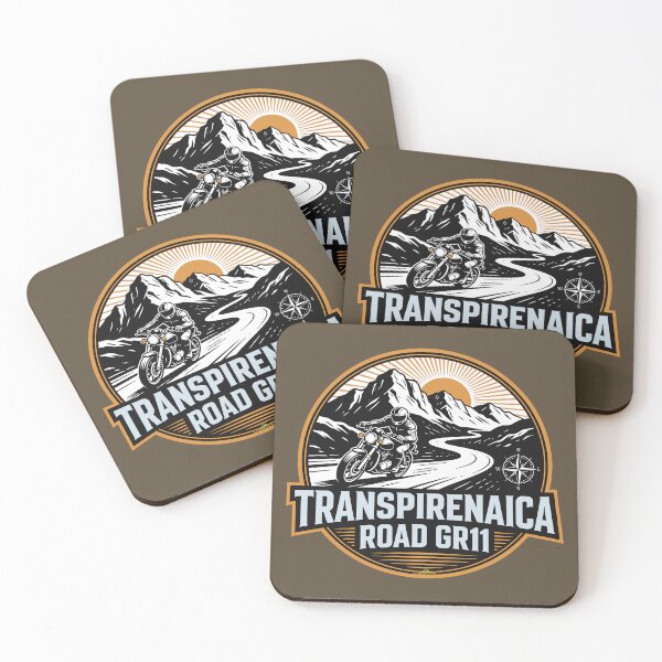 Item preview, Transpirenaica GR11 Trans-Pyrenees Motorcycle Road Sticker TShirt 01 designed and sold by OuterShellUK.