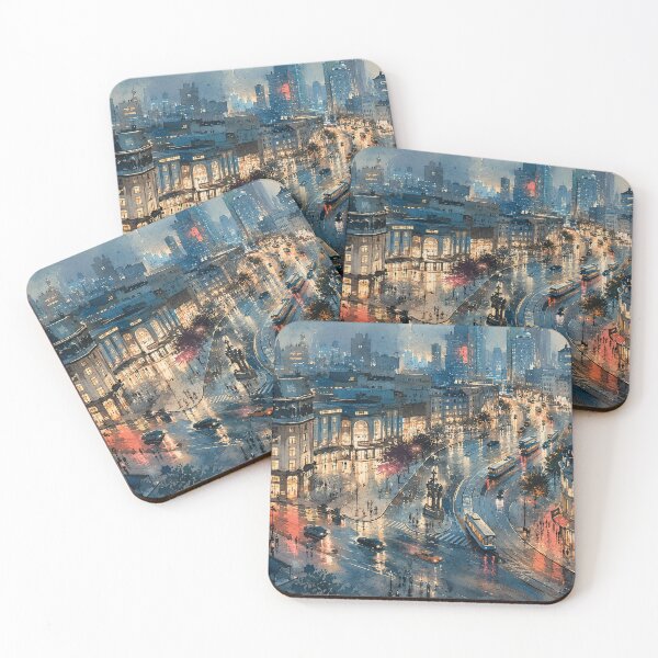 Item preview, Watercolor City Night Street designed and sold by SaryaSmyth19.