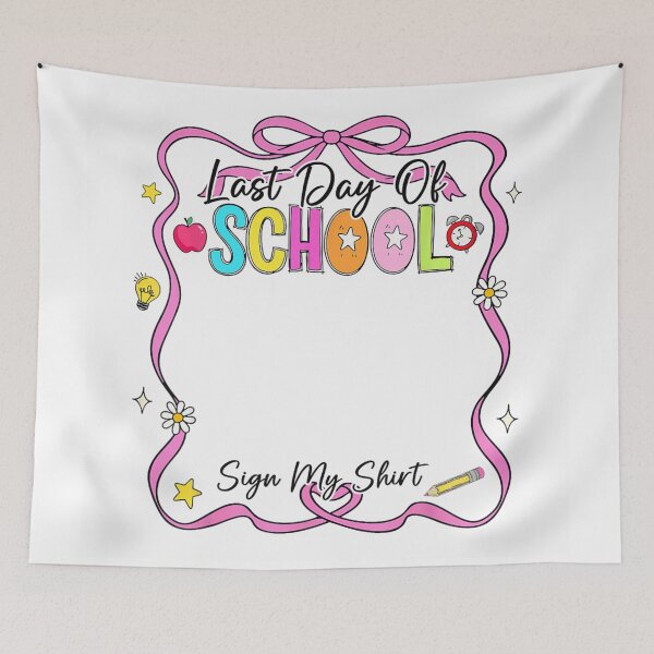 Item preview, Colorful Last Day Of School Sign My Shirt Autograph Page designed and sold by DaphoLatara.
