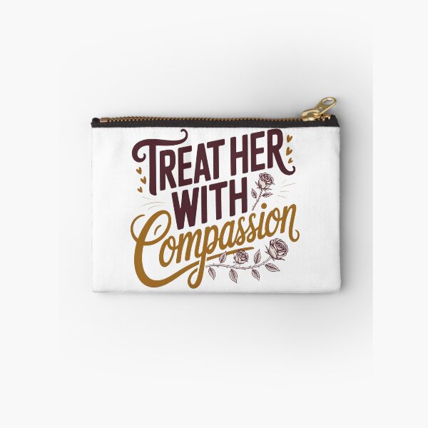 Item preview, Treat Her With Compassion Typography Quote designed and sold by OlizaPrint.