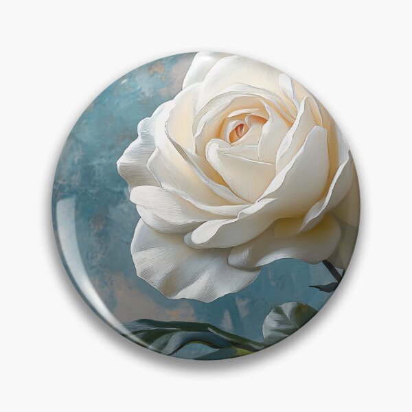 Item preview, White Rose Blue Art, Soft Elegant Floral Botanical Illustration designed and sold by daila70.