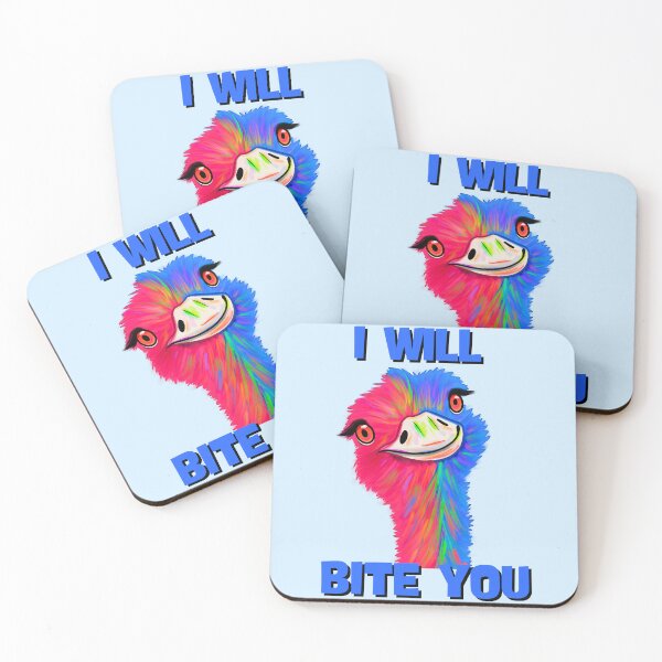 Item preview, I Will Bite You Ostrich designed and sold by bloomintoyoubiy.