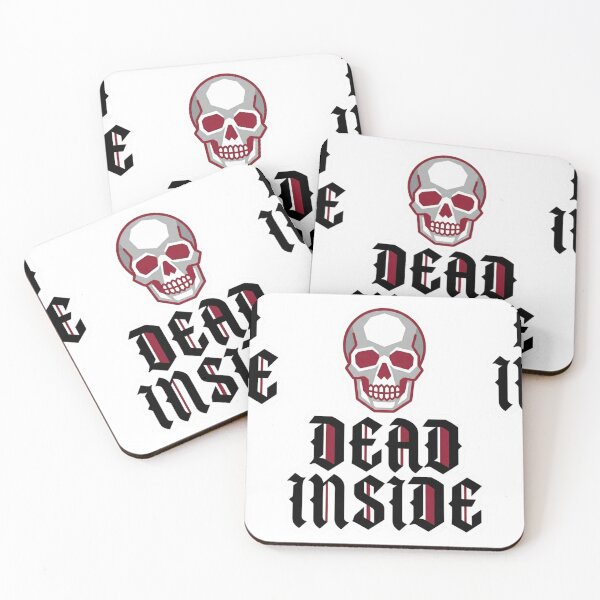Item preview, DEAD INSIDE Minimal Skull Sticker | Gothic Dark Humor Streetwear Art designed and sold by Ecocrushstudio.