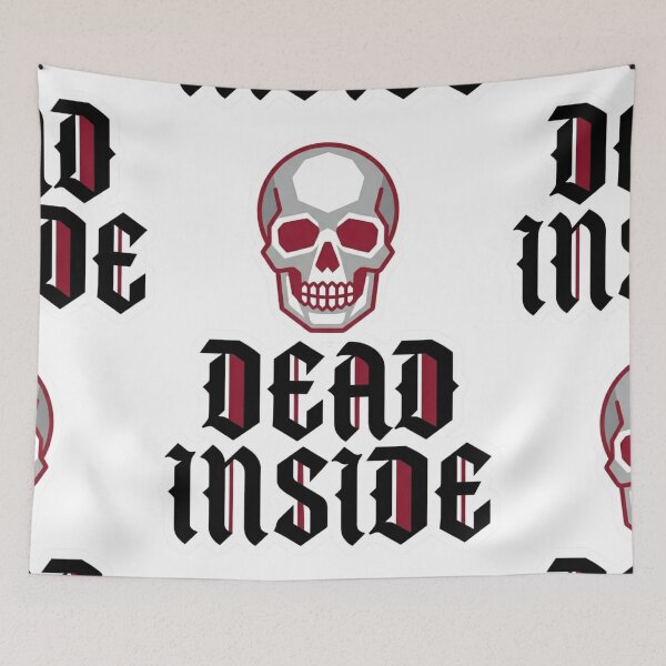 Item preview, DEAD INSIDE Minimal Skull Sticker | Gothic Dark Humor Streetwear Art designed and sold by Ecocrushstudio.
