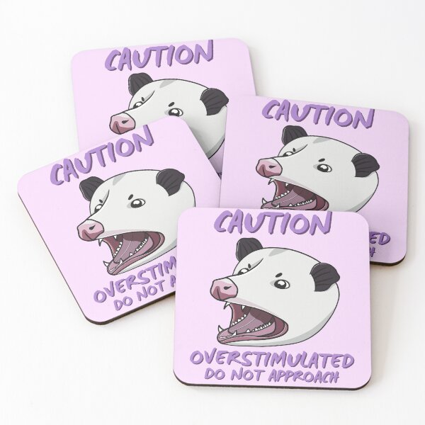 Item preview, Caution: overstimulated, do not approach Opossum designed and sold by bloomintoyoubiy.