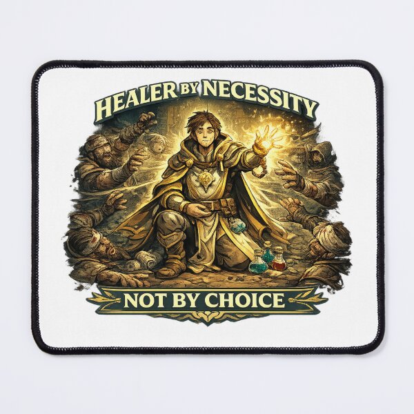 Item preview, Cleric - “Healer By Necessity, Not By Choice” designed and sold by ESSClothing.
