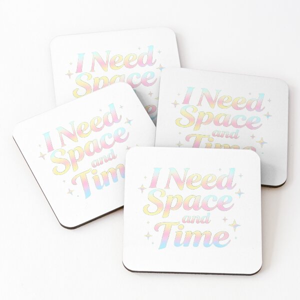 Item preview, I Need Space and Time – Cosmic Pastel Typography designed and sold by TeyArtWork.