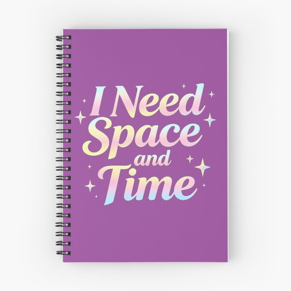 Item preview, I Need Space and Time – Cosmic Pastel Typography designed and sold by TeyArtWork.