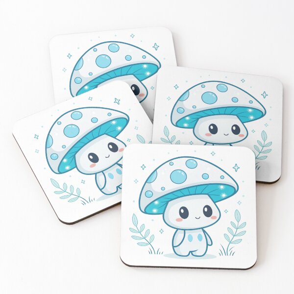 Item preview, Star-Dusted Shroom: Kawaii Blue Forest Spirit designed and sold by Sprklebrand.