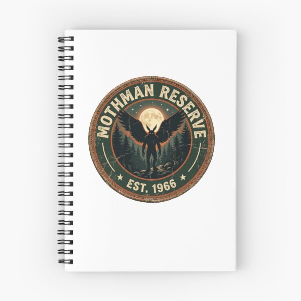 Item preview, Mothman Reserve Vintage Cryptid Badge Shirt | Retro Paranormal Forest Moon Design | Mothman EST 1966 designed and sold by mounirdosin.