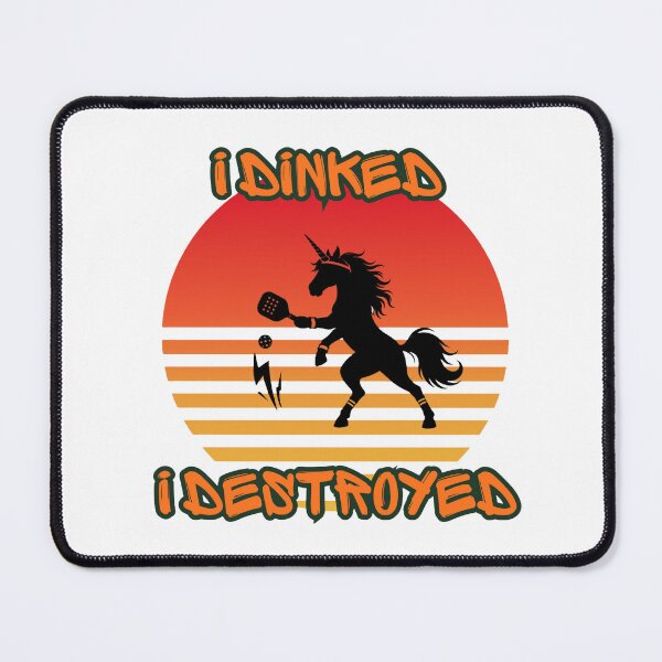 Item preview, Pickle Ball Unicorn| Funny Retro Vintage Pickle Ball Unicorn T-Shirt Sticker designed and sold by Cosmic Enigma.