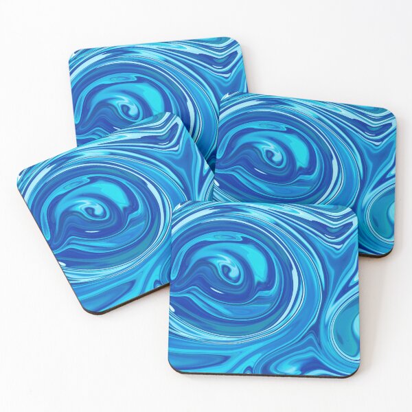 Item preview, Electric Tide; Liquid Blue Abstract  designed and sold by IftinDesigns.