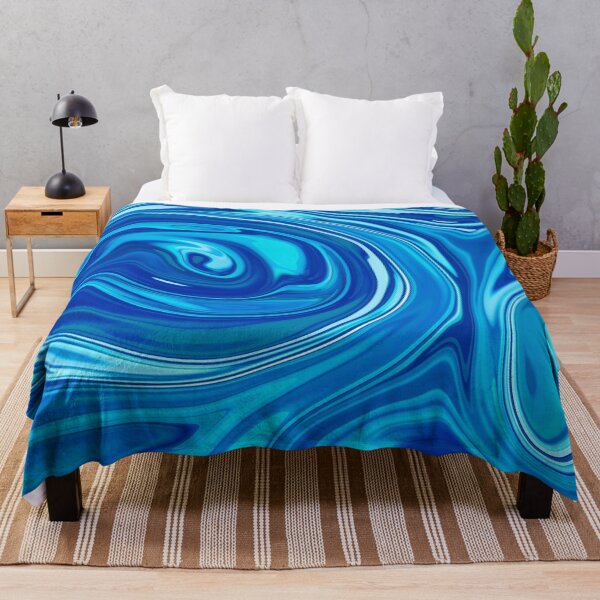 Item preview, Electric Tide; Liquid Blue Abstract  designed and sold by IftinDesigns.