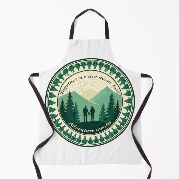 Item preview, Together we are never lost couple hiking badge romantic outdoor print designed and sold by icemanphotos.