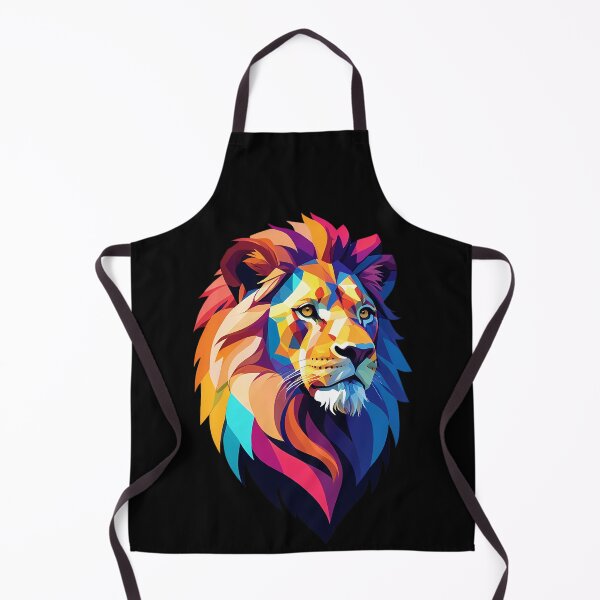 Item preview, Colorful Geometric Lion Portrait | Vibrant Abstract Wildlife Art Design designed and sold by ZanyPaintbrush.