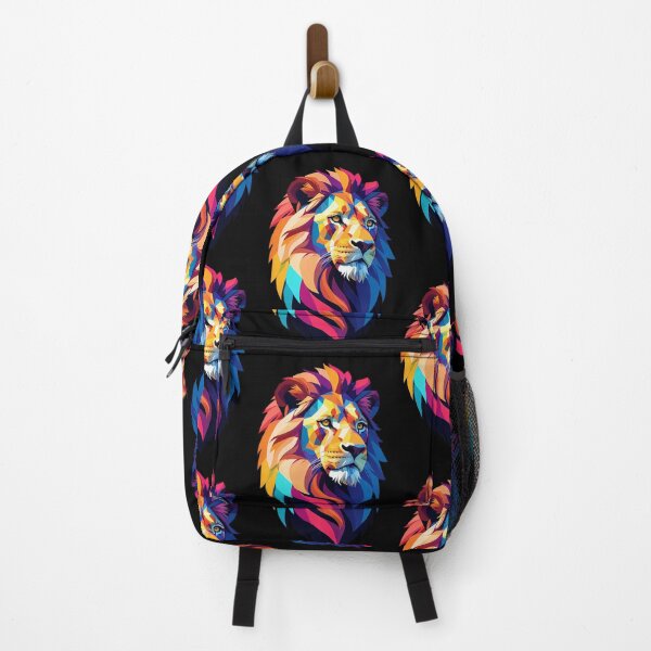 Item preview, Colorful Geometric Lion Portrait | Vibrant Abstract Wildlife Art Design designed and sold by ZanyPaintbrush.